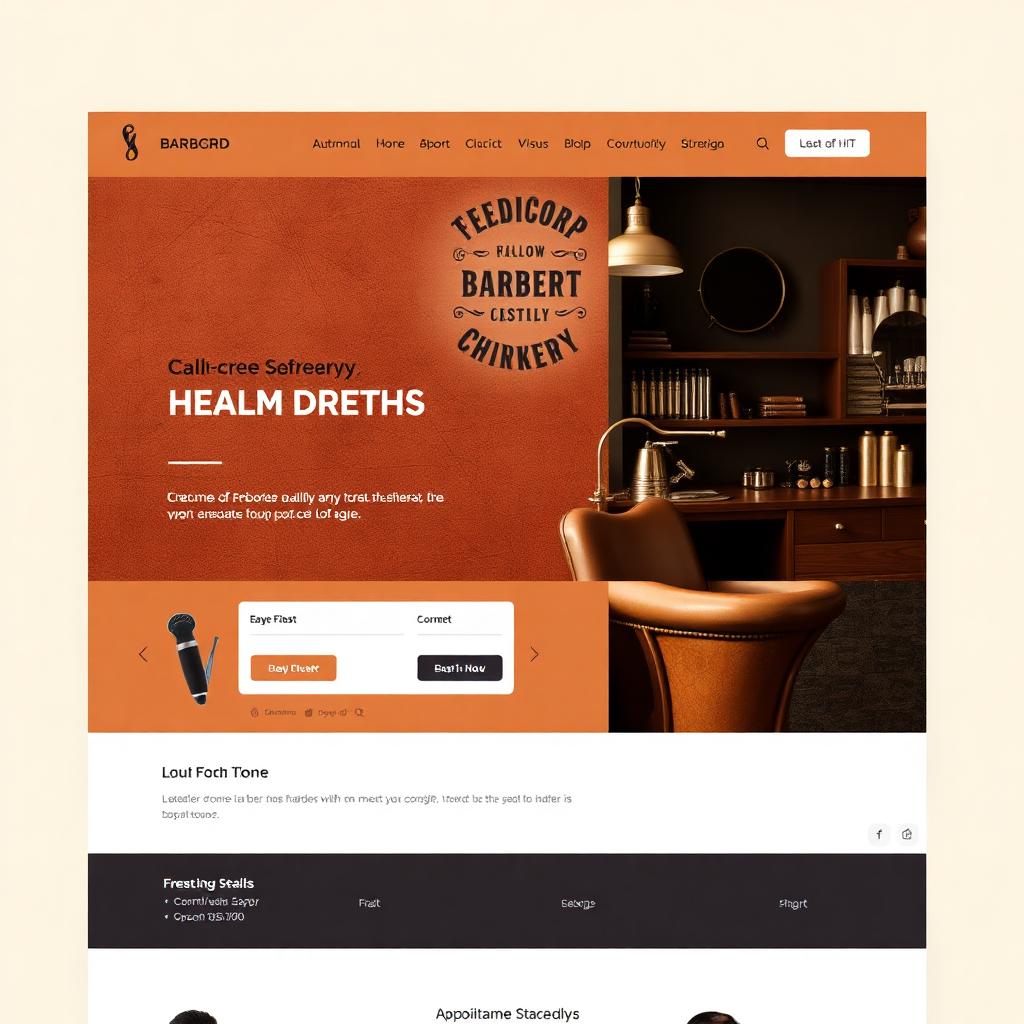 Oak Barber Co. website preview